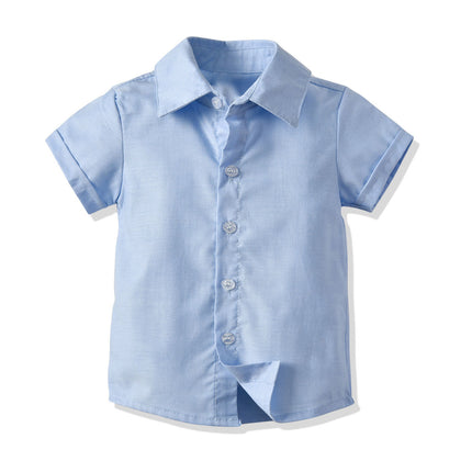 Set Formal para Niño con Camisa, Tirantes y Pajarita – Azul