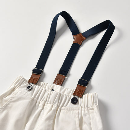 Set Formal para Niño con Camisa, Tirantes y Pajarita – Azul
