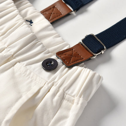 Set Formal para Niño con Camisa, Tirantes y Pajarita – Azul