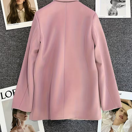 Chaqueta Blazer Ligera de Doble Botonadura para Mujer