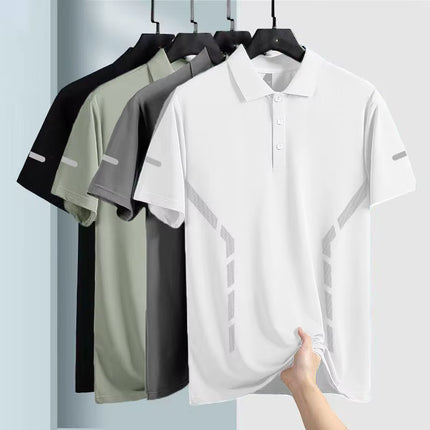 Polo de Hombre de Poliéster Premium, Transpirable, Antirrugas y de Secado Rápido