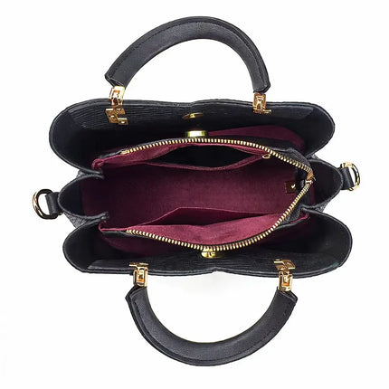 Cartera Femenina con Asa Rígida y Cadena Decorativa