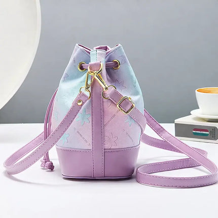 Cartera Bucket Femenina, Impermeable con Correa Ajustable
