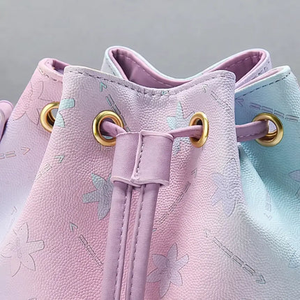 Cartera Bucket Femenina, Impermeable con Correa Ajustable
