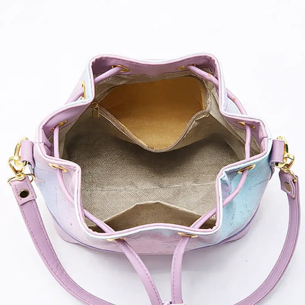 Cartera Bucket Femenina, Impermeable con Correa Ajustable