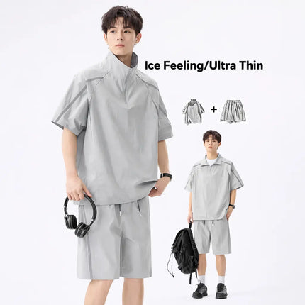 Conjunto Polo y Short para Hombre de Tela Transpirable