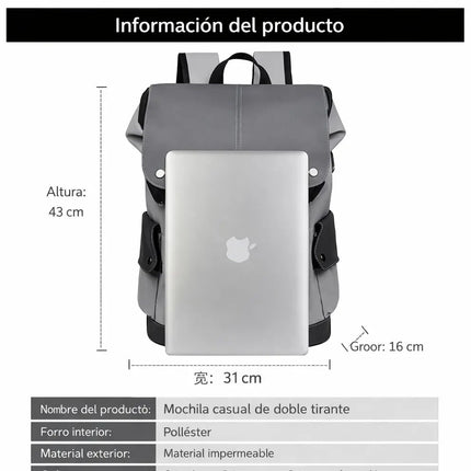 Mochila Unisex Impermeable de Nylon con Diseño Ergonómico