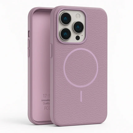 Funda/ Cover Antigolpes con Textura Premium y Carga Magnética para iPhone 14 en Adelante