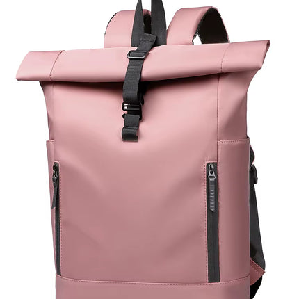 Mochila Portátil Tipo Roll-Top con Compartimento para Laptop