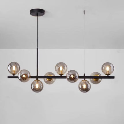 Lámpara Colgante Moderna con Esferas de Vidrio