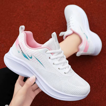 Zapatillas Femeninas Deportivas de Malla y Algodón Transpirable con Suela Ligera