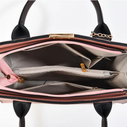 Cartera Femenina Vintage con Diseño Patchwork