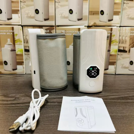 Calentador de Biberones Portátil e Inalámbrico con Pantalla Digital – Recargable y Ideal para Viajes