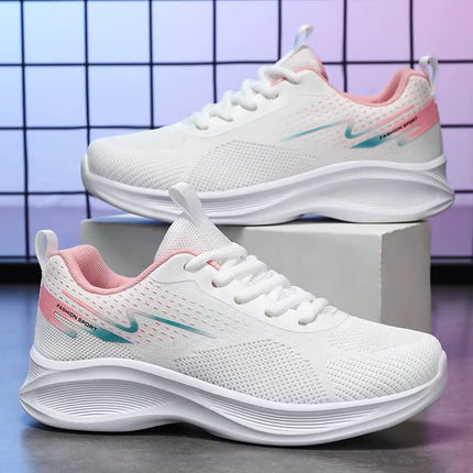 Zapatillas Femeninas Deportivas de Malla y Algodón Transpirable con Suela Ligera