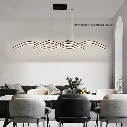 Lámpara Colgante Ondulada LED de 120 cm