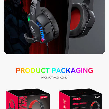 Audífonos Gamer con Micrófono y Iluminación LED RGB