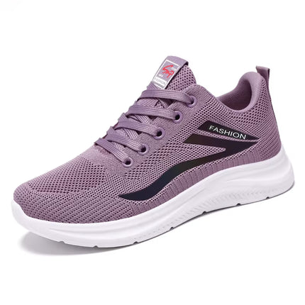 Zapatillas Femeninas Urbanas de Tejido Fly Knit con Suela Ligera EVA