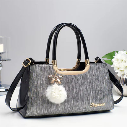 Cartera Femenina Elegante con Doble Asa y Correa para Hombro