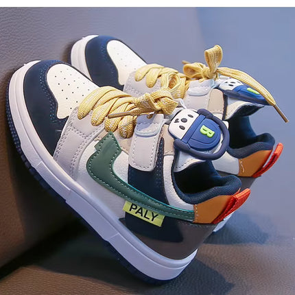 Zapatillas Infantiles Urbanas con Cordones y Diseño Patchwork