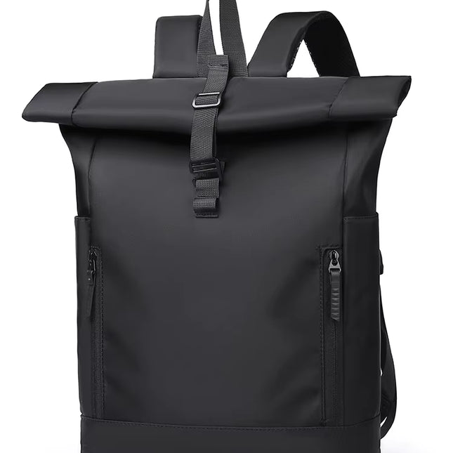 Mochila Portátil Tipo Roll-Top con Compartimento para Laptop