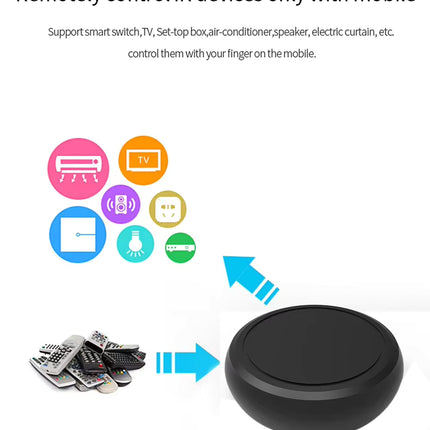 Smart WiFi IR/RF Hub Universal Todo-en-Uno | Control Remoto para TV, A/C, Luces y Cortinas | Compatible con Alexa y Google Home | Control por Voz