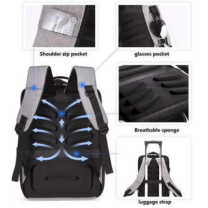 Mochila Antirrobo para Laptop con Diseño Geométrico