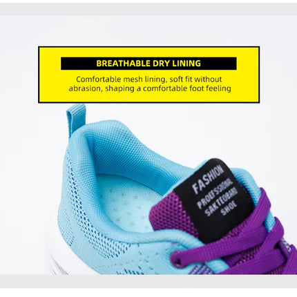 Zapatillas Femeninas Deportivas Transpirables de Malla para Correr y Caminar