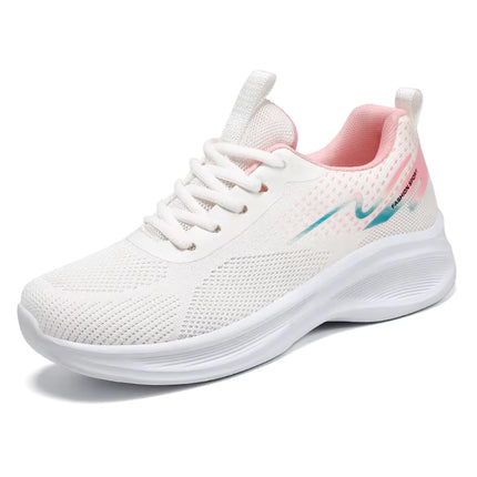 Zapatillas Femeninas Deportivas de Malla y Algodón Transpirable con Suela Ligera