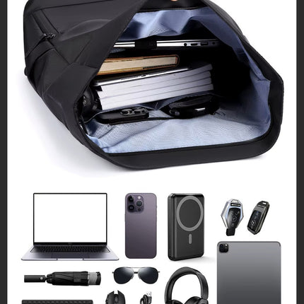 Mochila Portátil Tipo Roll-Top con Compartimento para Laptop
