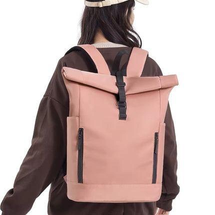 Mochila Portátil Tipo Roll-Top con Compartimento para Laptop