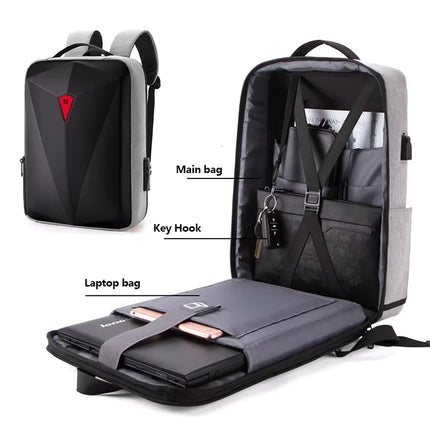 Mochila Antirrobo para Laptop con Diseño Geométrico