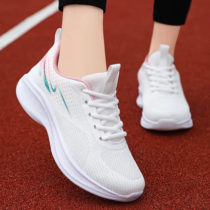 Zapatillas Femeninas Deportivas de Malla y Algodón Transpirable con Suela Ligera