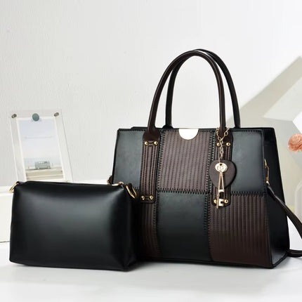 Cartera Femenina Vintage con Diseño Patchwork