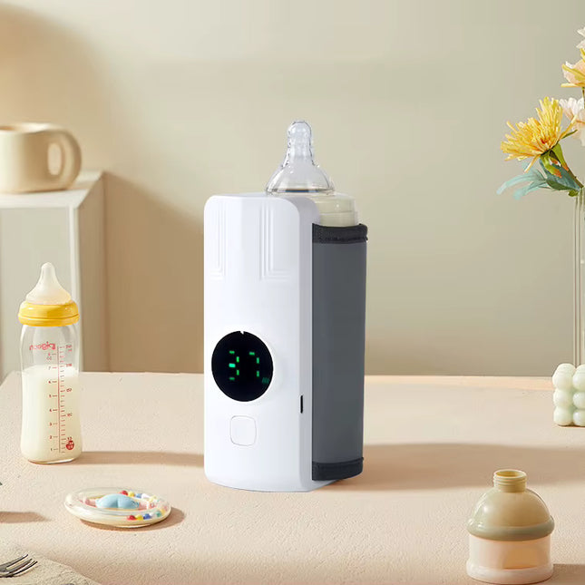 Calentador de Biberones Portátil e Inalámbrico con Pantalla Digital – Recargable y Ideal para Viajes