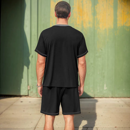 Conjunto de Camiseta y Short para Hombre de Algodón con Lycra