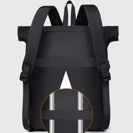 Mochila Portátil Tipo Roll-Top con Compartimento para Laptop