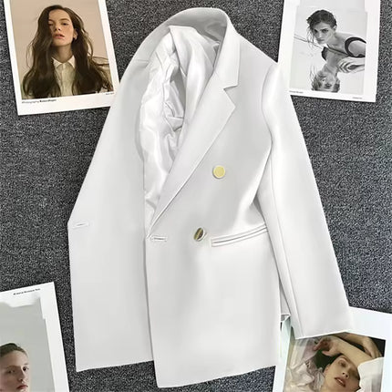 Chaqueta Blazer Ligera de Doble Botonadura para Mujer