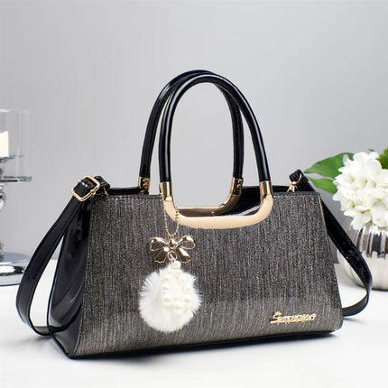 Cartera Femenina Elegante con Doble Asa y Correa para Hombro