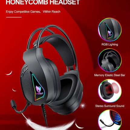 Combo Gamer 4 en 1 T-WOLF con Teclado RGB, Mouse DPI Ajustable, Audífonos y Mouse Pad
