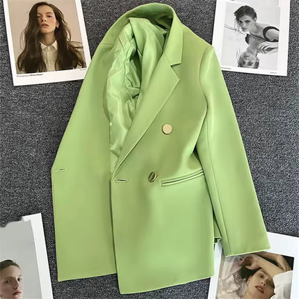 Chaqueta Blazer Ligera de Doble Botonadura para Mujer