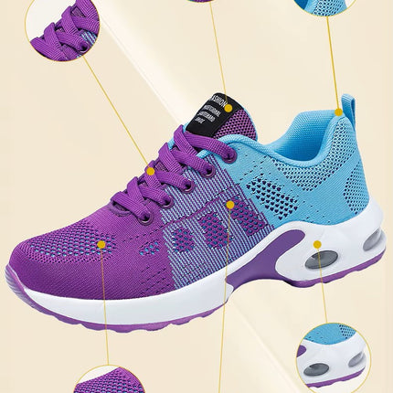 Zapatillas Femeninas Deportivas Transpirables de Malla para Correr y Caminar
