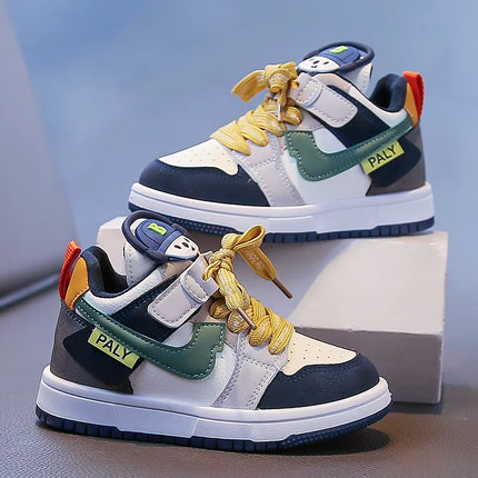 Zapatillas Infantiles Urbanas con Cordones y Diseño Patchwork