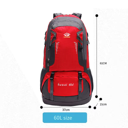 Mochila de Senderismo 60L Impermeable con Sistema de Hidratación