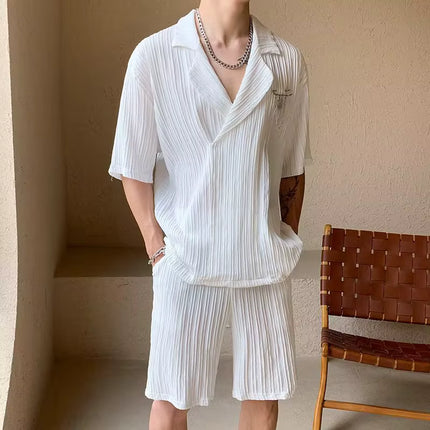 Conjunto Casual para Hombre de Tela Tejida de Lino