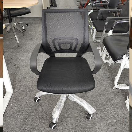 Silla de Oficina Elevadora con Respaldo Mesh y Base Metálica