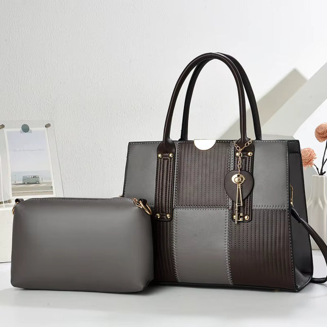 Cartera Femenina Vintage con Diseño Patchwork