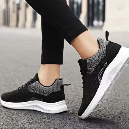Tenis Femeninos Deportivos de Punto Fly Knit con Suela Ligera
