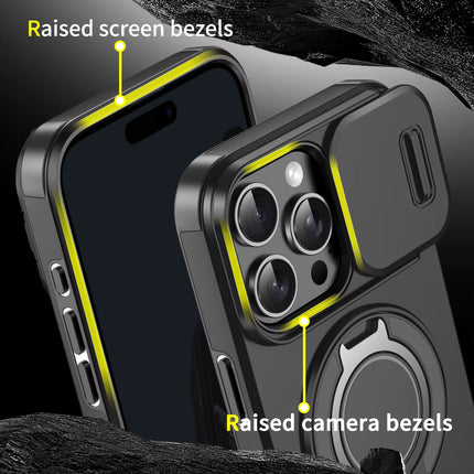 Cover Protector Antigolpes con Cámara Deslizante y Soporte de Anillo 360° para iPhone