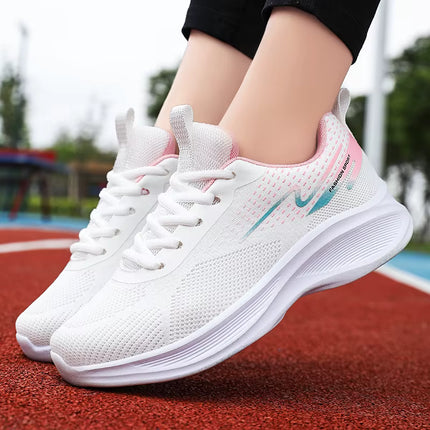Zapatillas Femeninas Deportivas de Malla y Algodón Transpirable con Suela Ligera