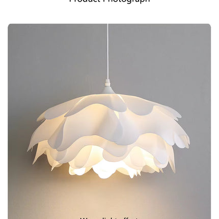 Lámpara Colgante Decorativa con Pétalos Acrílicos